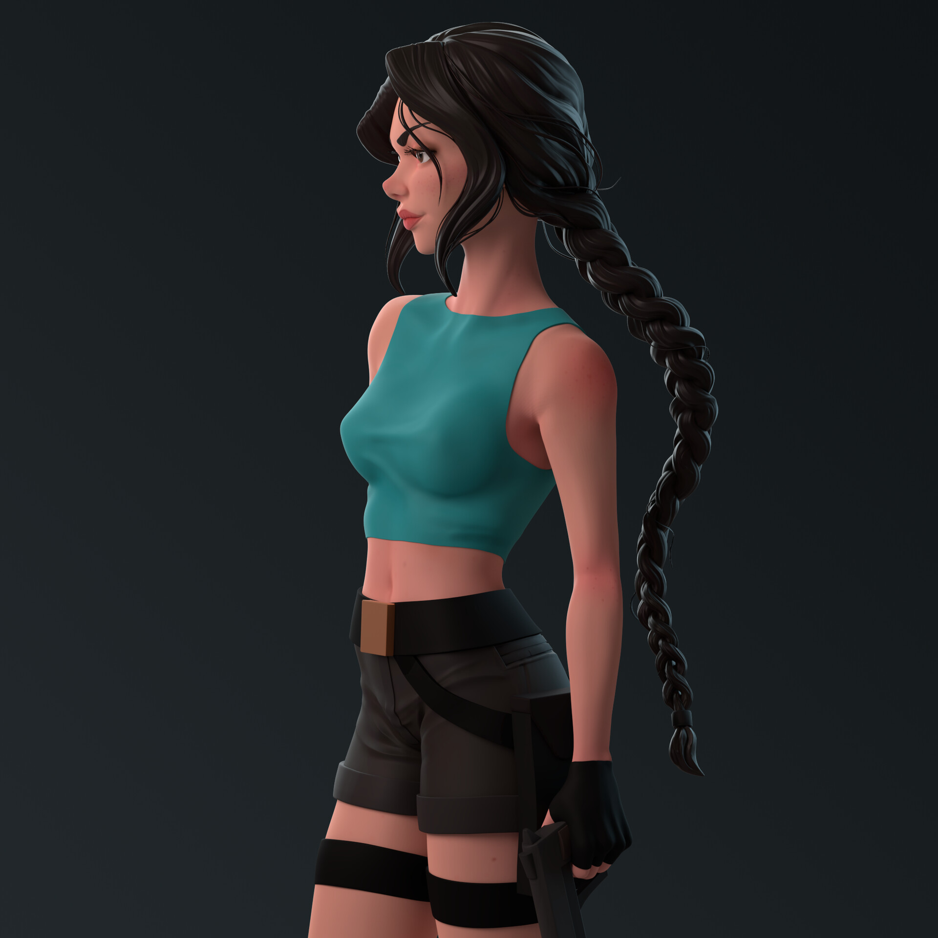 3d Animation Lara Croft sex grinding