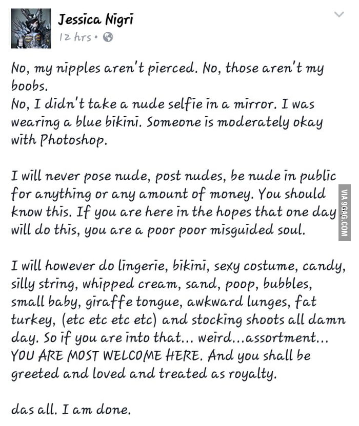 brad ritzema recommends jessica nigiri nudes pic