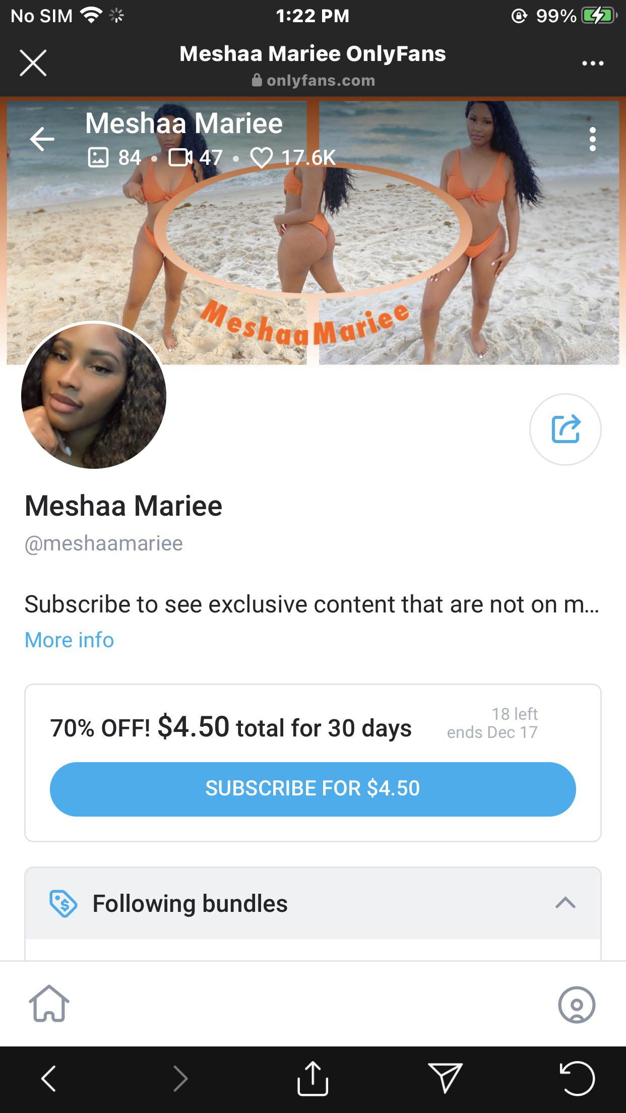 danielle veneziano recommends meshaamariee onlyfans pic