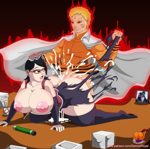 Naruto Sarada Porn d abbraccio